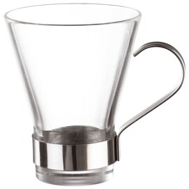 Bormioli Rocco tea cup YPSILON 32 cl glass with metal holder H 111 mm