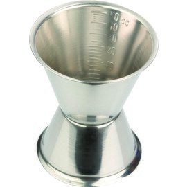 bar jigger bar measuring cup, jigger stainless steel matt filling capacity  20 ml, 40 ml calibration marks 20 ml