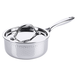 Saucepan with lid | hammered look | suitable for induction | 1.4 ltr | base Ø 135 mm product photo