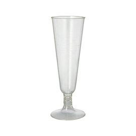 champagne glass pure PLA clear 0.1 ltr with mark; | disposable product photo