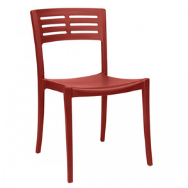 patio chair URBAN • red stackable | seat height 465 mm product photo