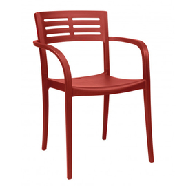 patio chair URBAN with armrests • red | seat height 465 mm product photo