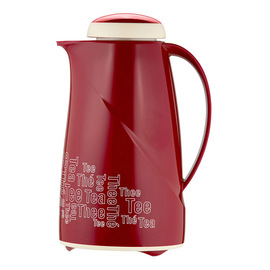 vacuum jug WAVE TEA TIME 1 ltr red vacuum -  tempered glass screw cap  H 252 mm product photo