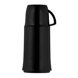 vacuum flask ELEGANCE 0.25 ltr black glass insert screw cap  H 202 mm product photo