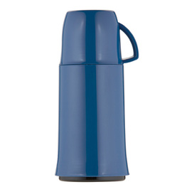 vacuum flask ELEGANCE 0.25 ltr blue glass insert screw cap  H 202 mm product photo