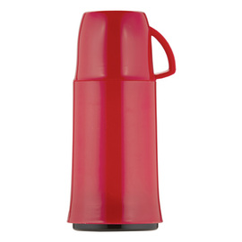 vacuum flask ELEGANCE 0.25 ltr red glass insert screw cap  H 202 mm product photo