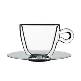 Insulated Stainless Steel Coffee Cup, Saucer