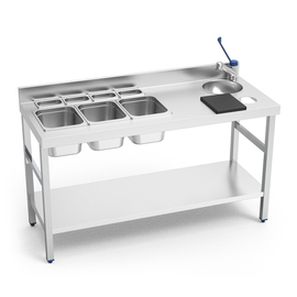 cocktail station stainless steel | 1500 mm x 600 mm H 850 mm product photo