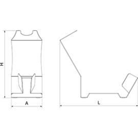 ham holder stainless steel table model L 393 mm x 155 mm H 340 mm product photo S