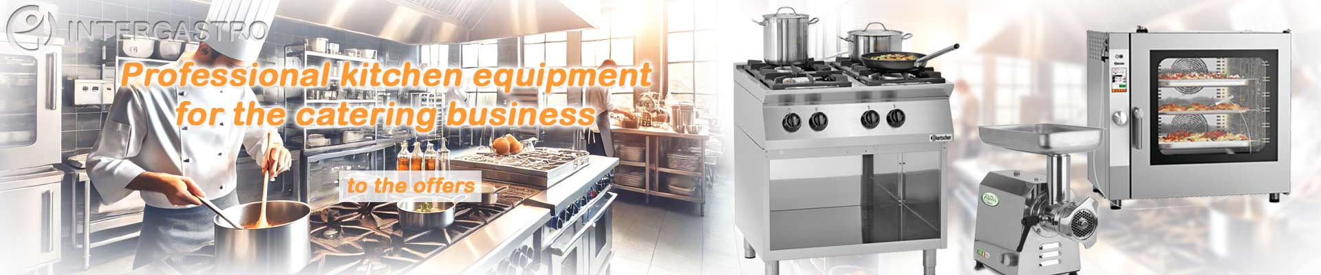 Professional kitchen equipment for the catering business